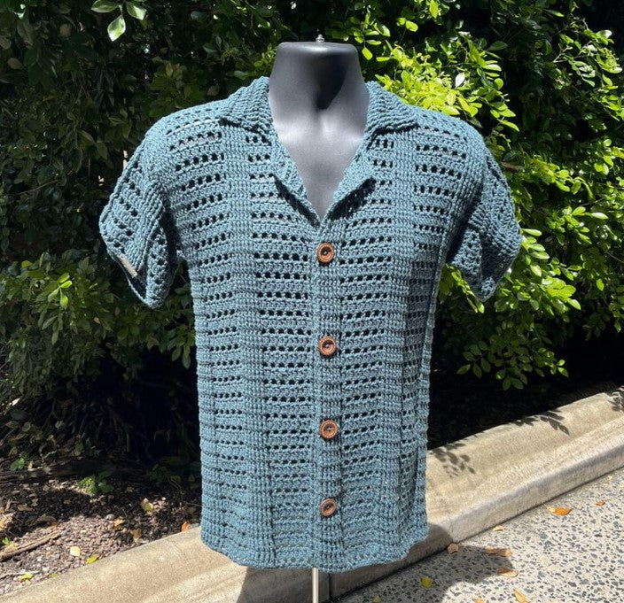 Men's Crochet Polo Shirt Pattern – PDF Download