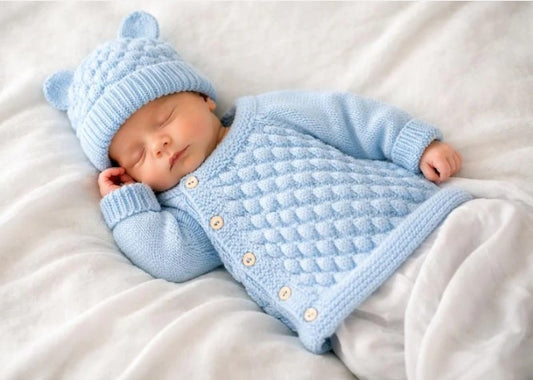Cozy Baby Sweater & Beanie Knitting Pattern – PDF Download