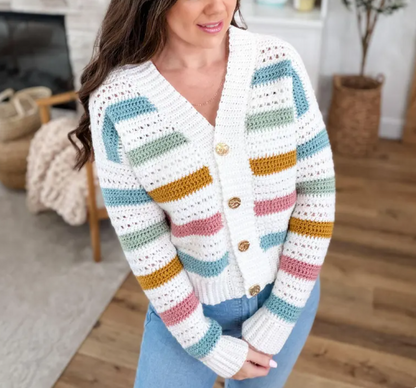 Crochet Rainbow Cardigan