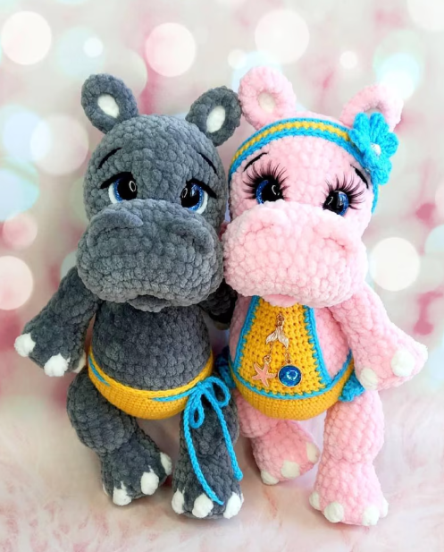 Cute Hippo Crochet Pattern – PDF Download