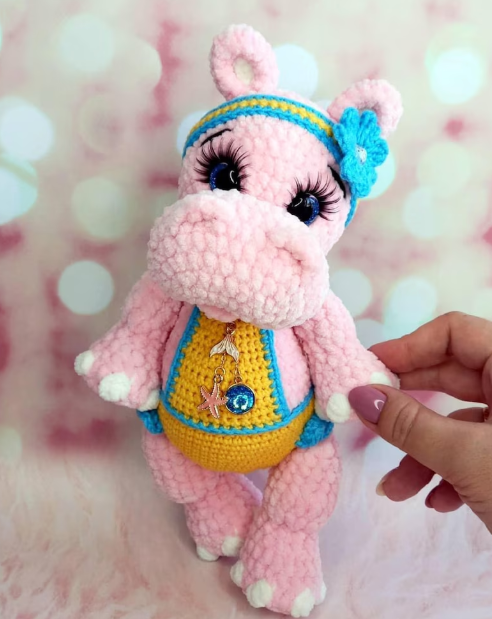 Cute Hippo Crochet Pattern – PDF Download