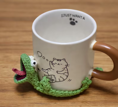 Crochet Frog Mug Hugger – PDF Pattern