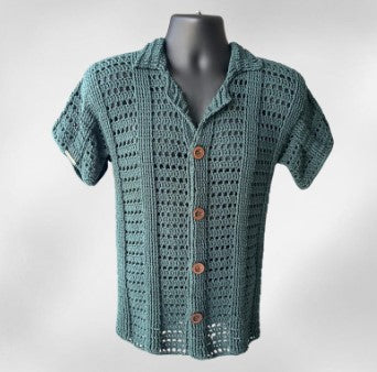 Men's Crochet Polo Shirt Pattern – PDF Download