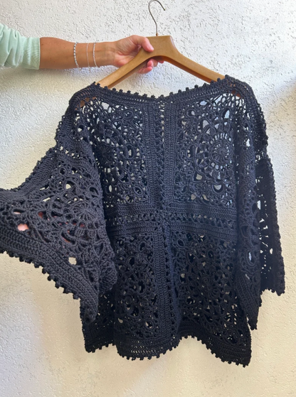 Bohemian Crochet Sweater Pattern – PDF