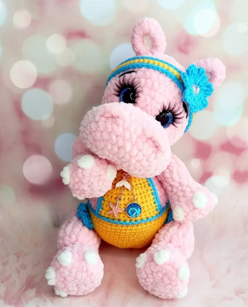 Cute Hippo Crochet Pattern – PDF Download