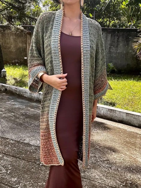 Bohemian Crochet Kimono Cardigan Pattern