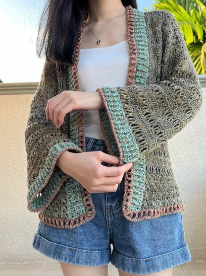 Bohemian Crochet Kimono Cardigan Pattern