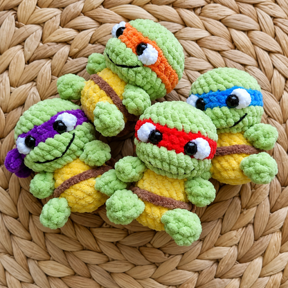 Ninja Turtle Crochet Pattern Bundle – PDF Download