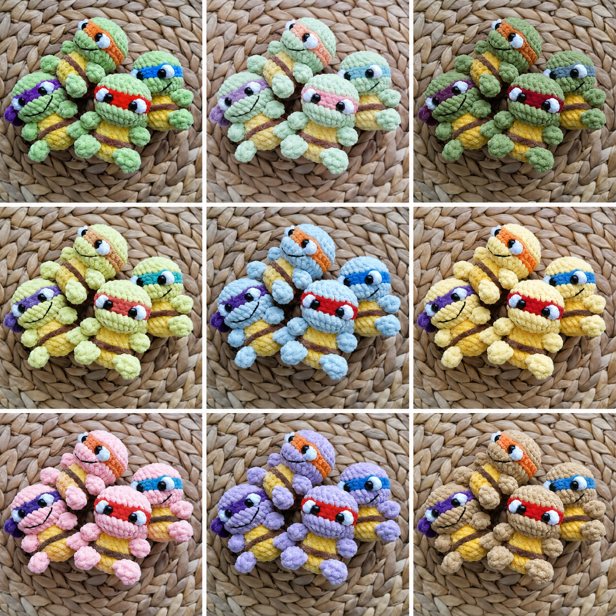 Ninja Turtle Crochet Pattern Bundle – PDF Download