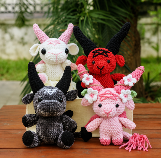 4-in-1 Baphomet Crochet Pattern Bundle – PDF Download