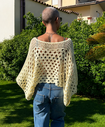 Crochet Mesh Poncho Pattern PDF