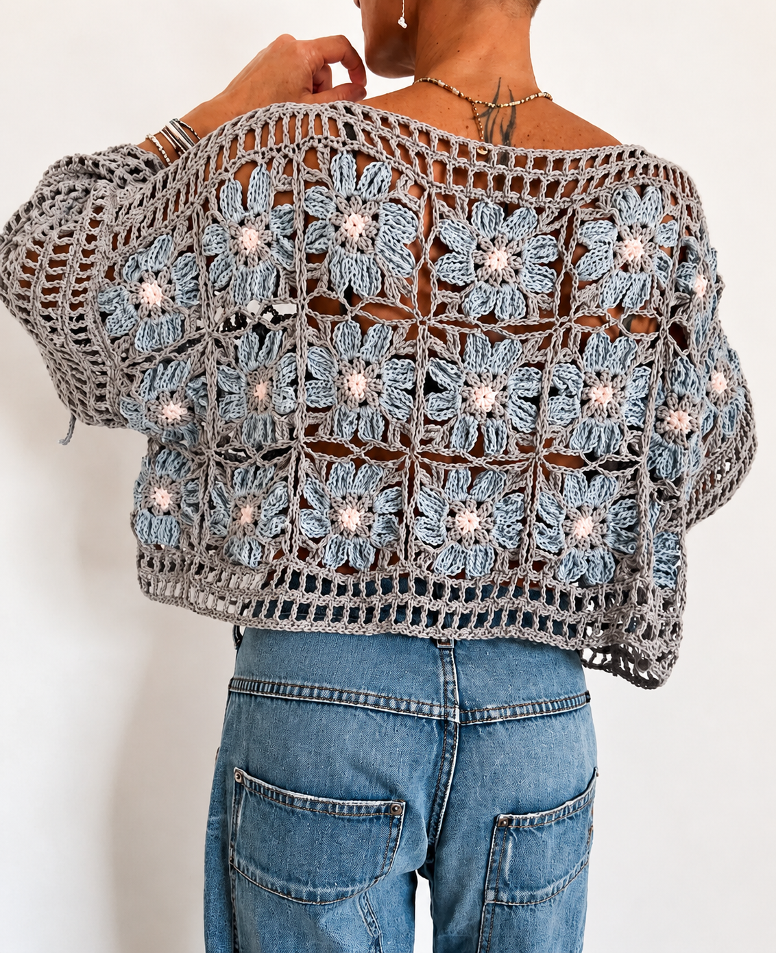 Crochet Daisy Blossom Sweater Pattern