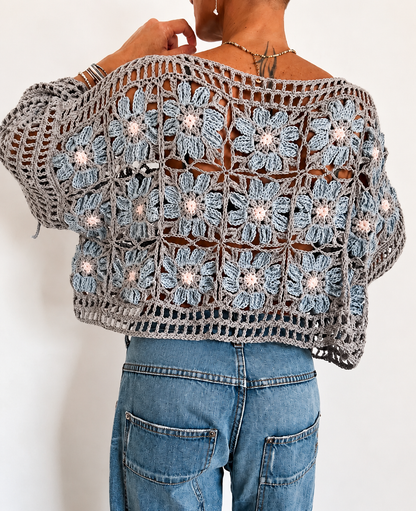 Crochet Daisy Blossom Sweater Pattern