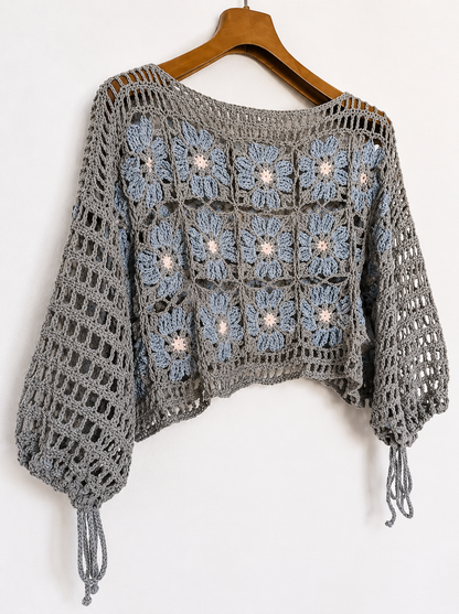 Crochet Daisy Blossom Sweater Pattern