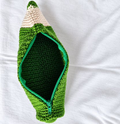 Crochet Pencil Case Pattern PDF – Pencil Shaped Pouch Digital Download