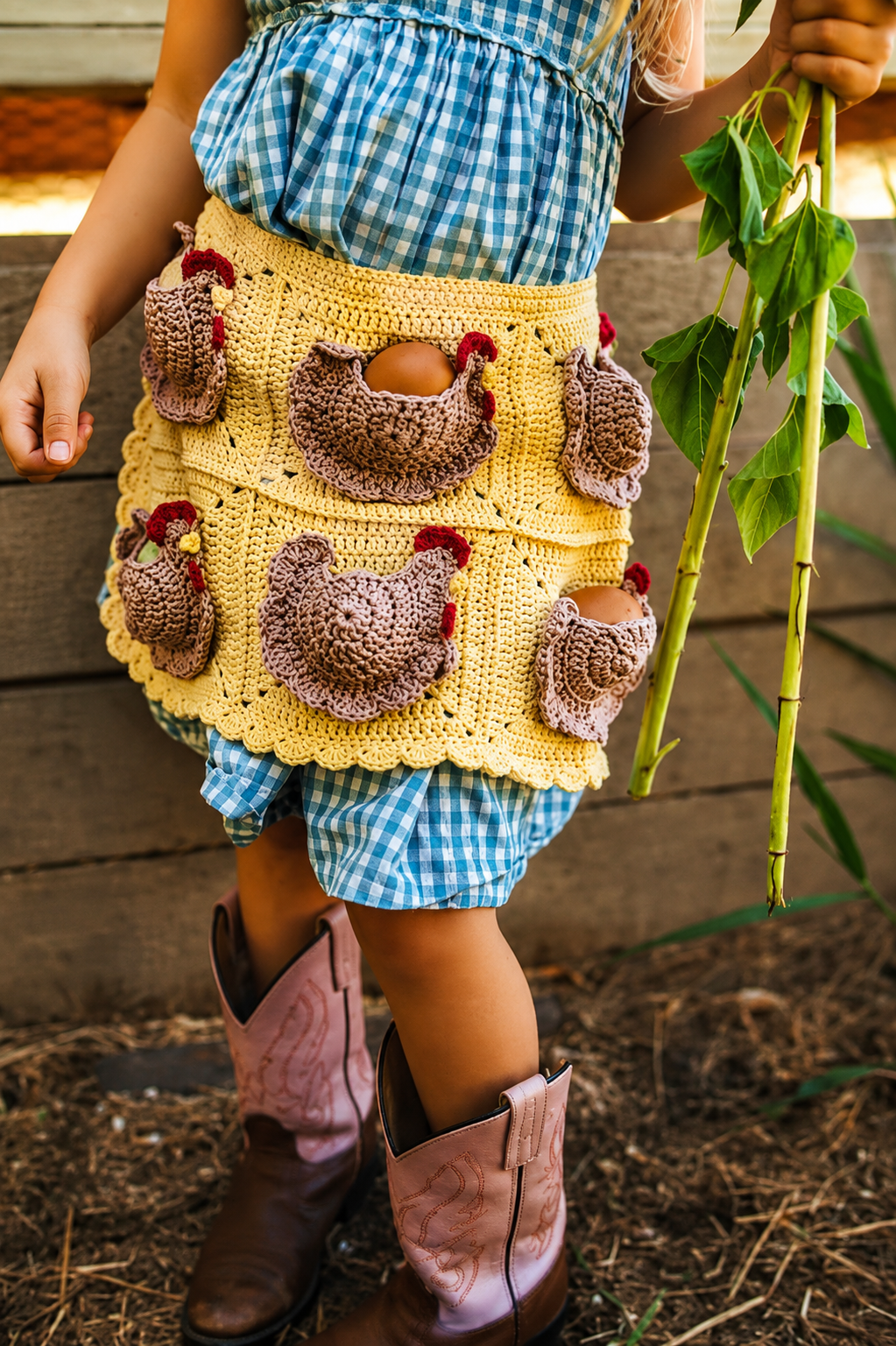 Viral Crochet Chicken Egg Apron PDF Pattern