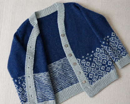 Anleitung für gehäkelten Fair-Isle-Cardigan „Nordelle“ – PDF-Download