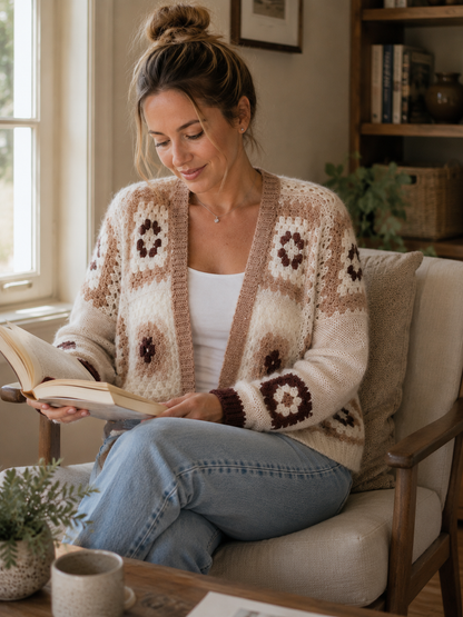 Anleitung für gehäkelten Cardigan „Clover Cottage“ – PDF-Download