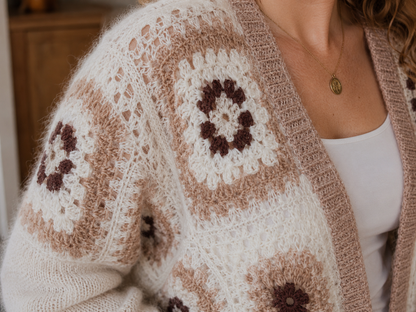Anleitung für gehäkelten Cardigan „Clover Cottage“ – PDF-Download